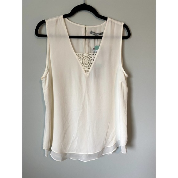 Daniel Rainn Tops - Elegant White Sleeveless Top